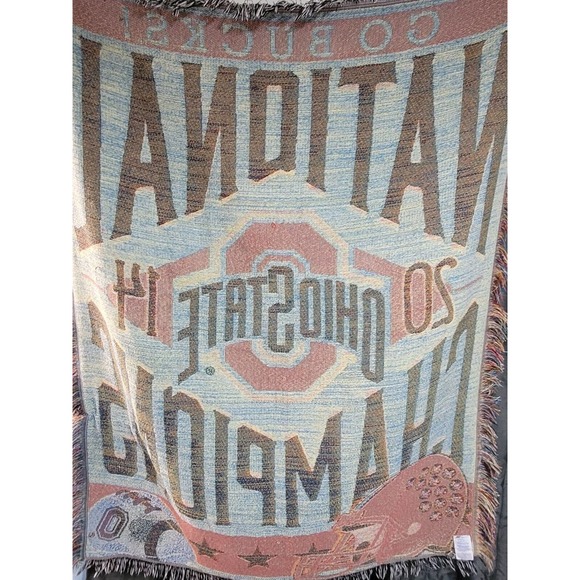 2014 Ohio State Buckeyes Football National Champion Commemorative Throw Blanket - Picture 5 of 5